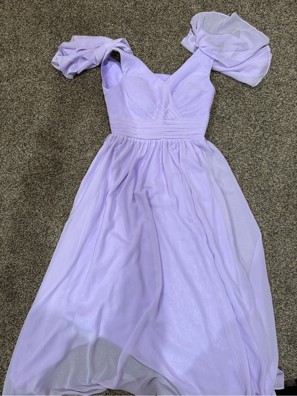 Girls Lavender Chiffon Party Dress